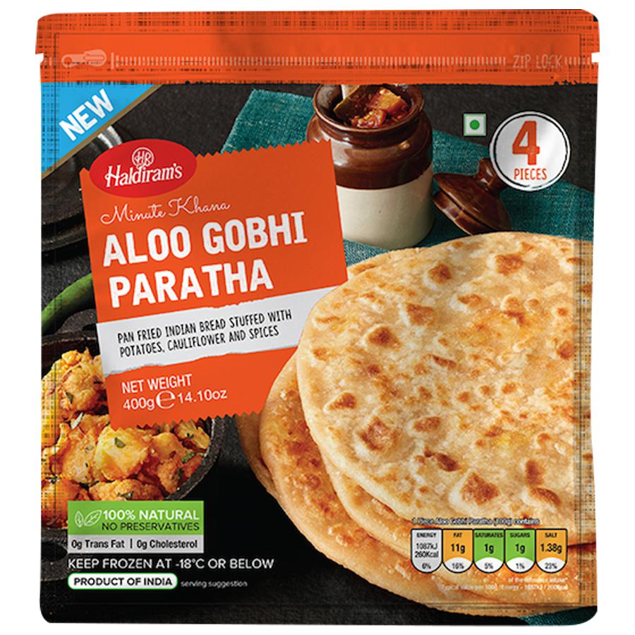 Haldirams Aloo Gobhi Paratha  4 Pcs (400g  14.10Oz)