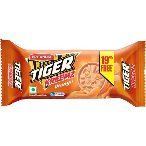 Britannia Tiger Krunch Kreemz Orange Cookies (75g  2.64Oz)