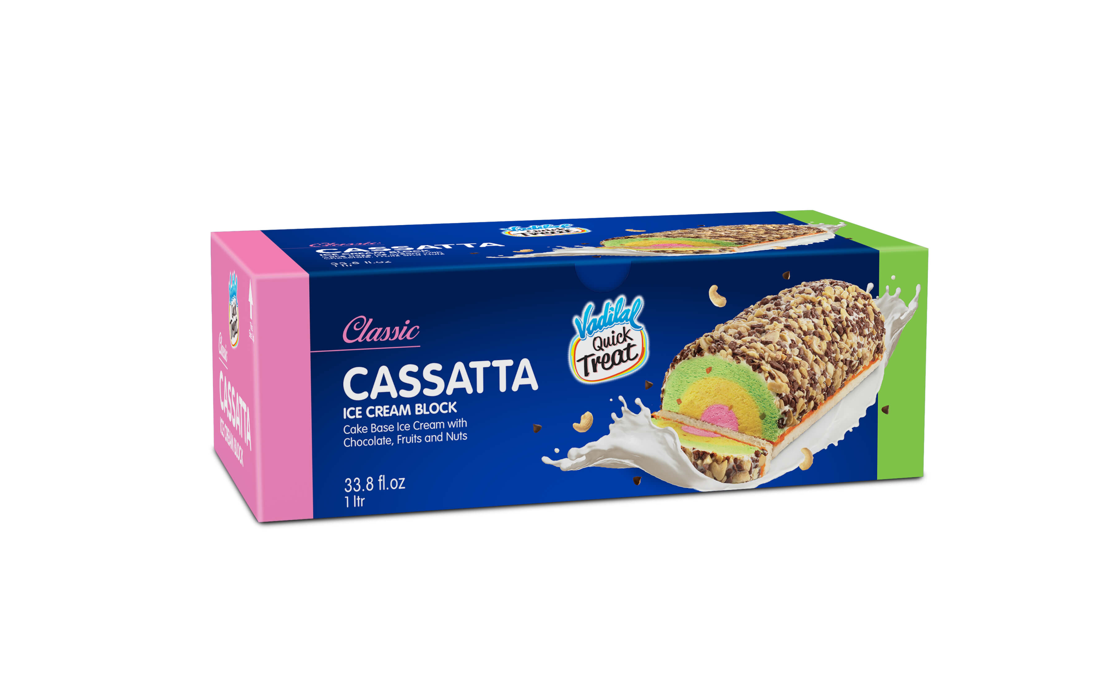 Vadilal Classic Cassatta Ice Cream Block (1.5 Litre  50.72 fl oz)