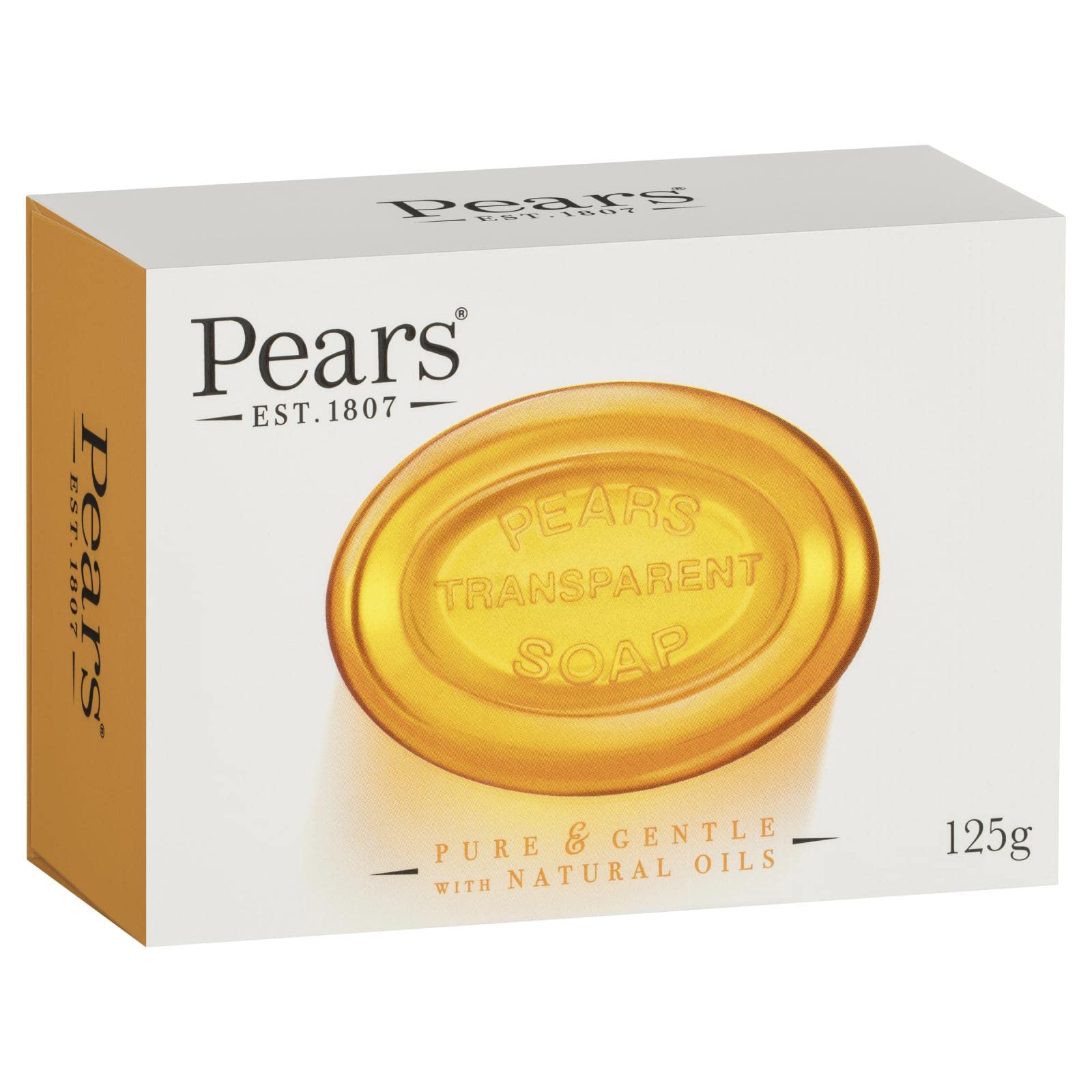 Pears Transparent Soap with Natural Oil Soap (125g  4.4Oz)