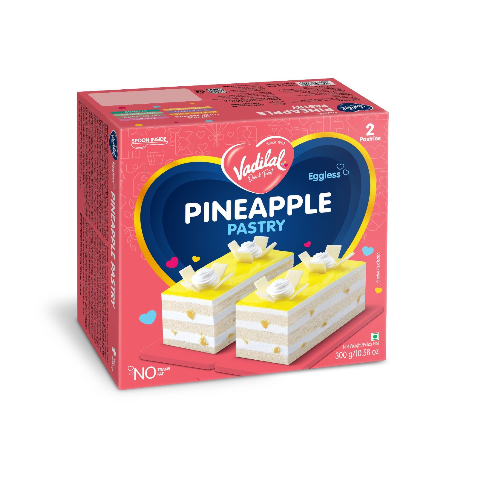 Vadilal Pineapple Pastry (300g  10.58oz)