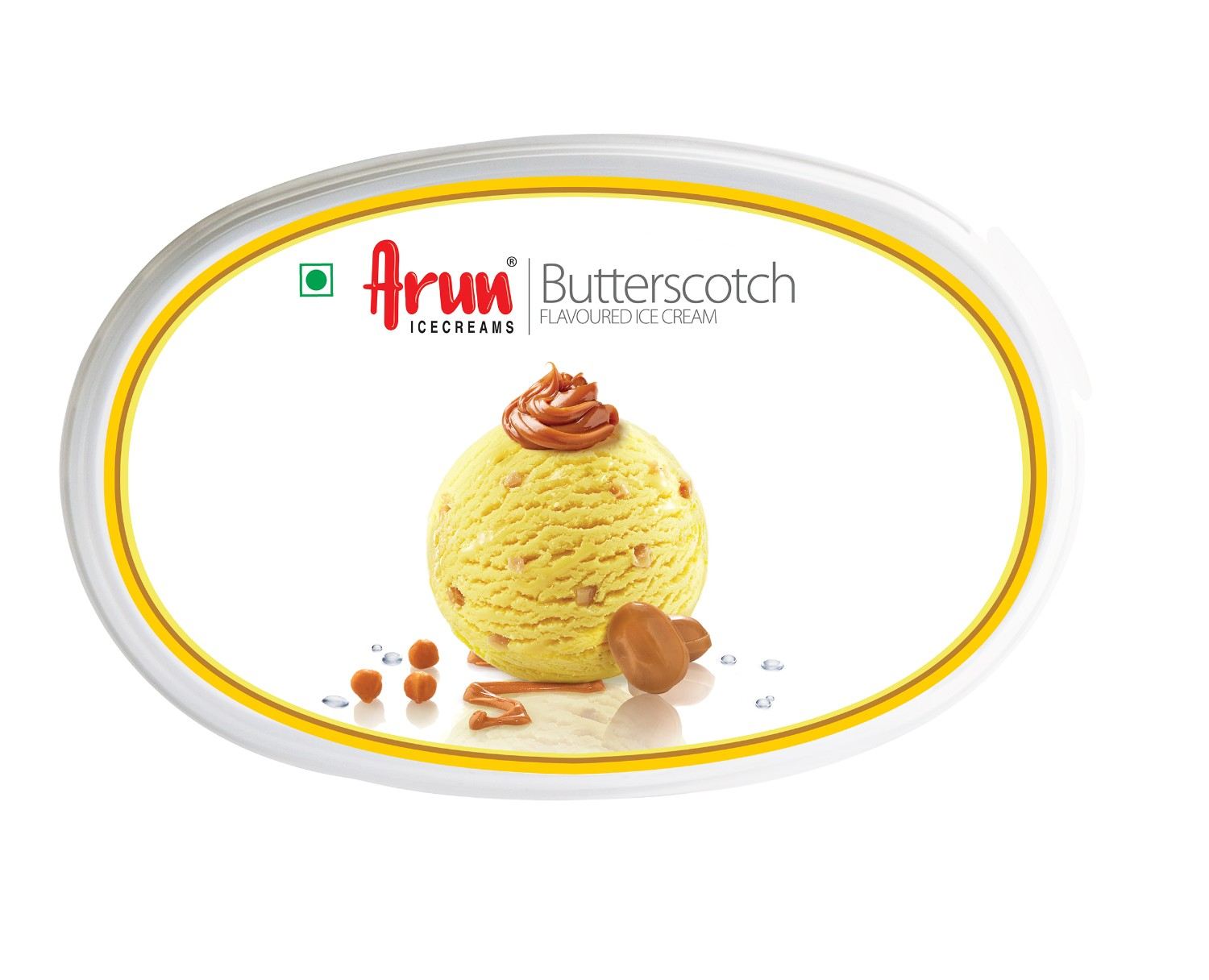 Arun Butterscotch Ice Cream Tub (1LTR)