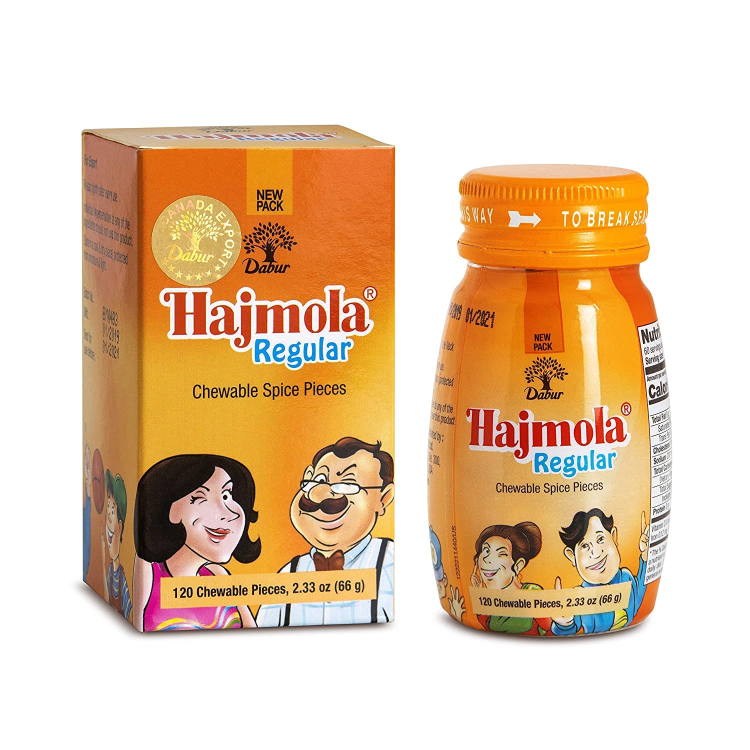 Hajmola Regular 120 Counts (66g  2.33Oz)