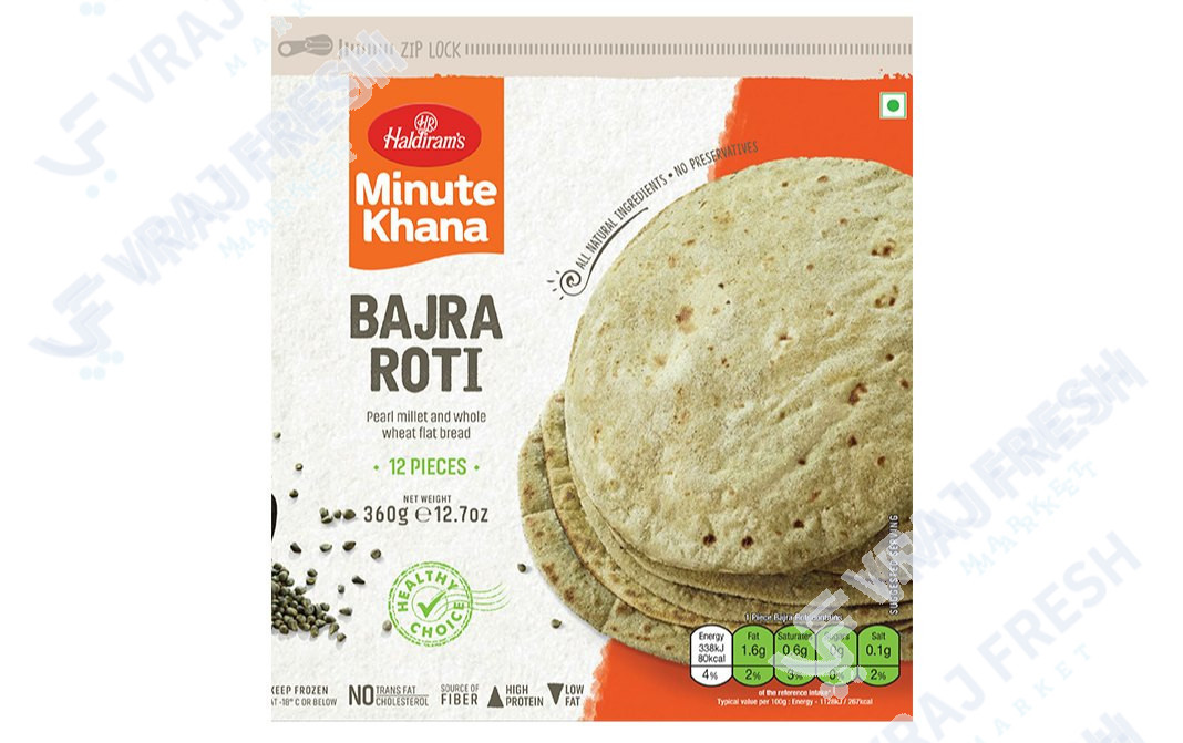 Haldirams Bajra Roti  12 Pcs (360g  12.7Oz)