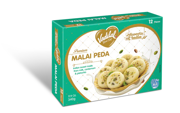 Vadilal Malai Peda  12 Pcs (340g  11.9Oz)