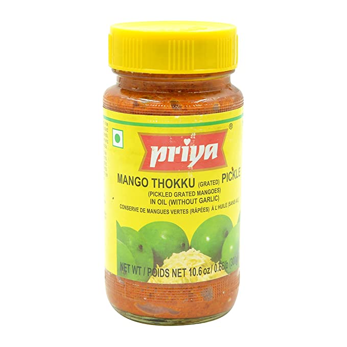 Priya Mango Thokku Pickle Without Garlic (300G  10.6Oz)