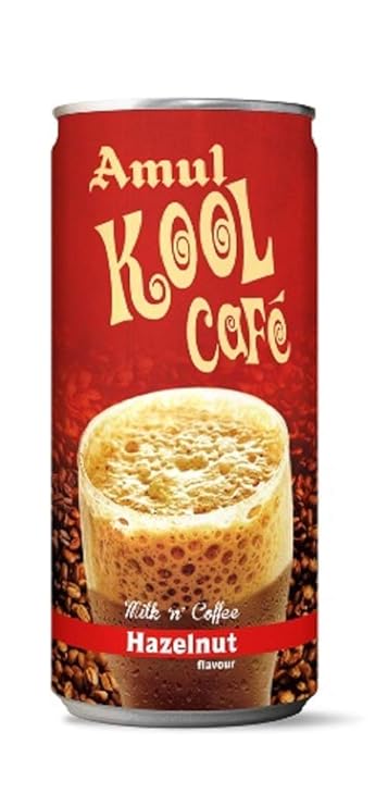 Amul Kool Café Flavoured Milk Hazelnut (200ml  6.76oz)
