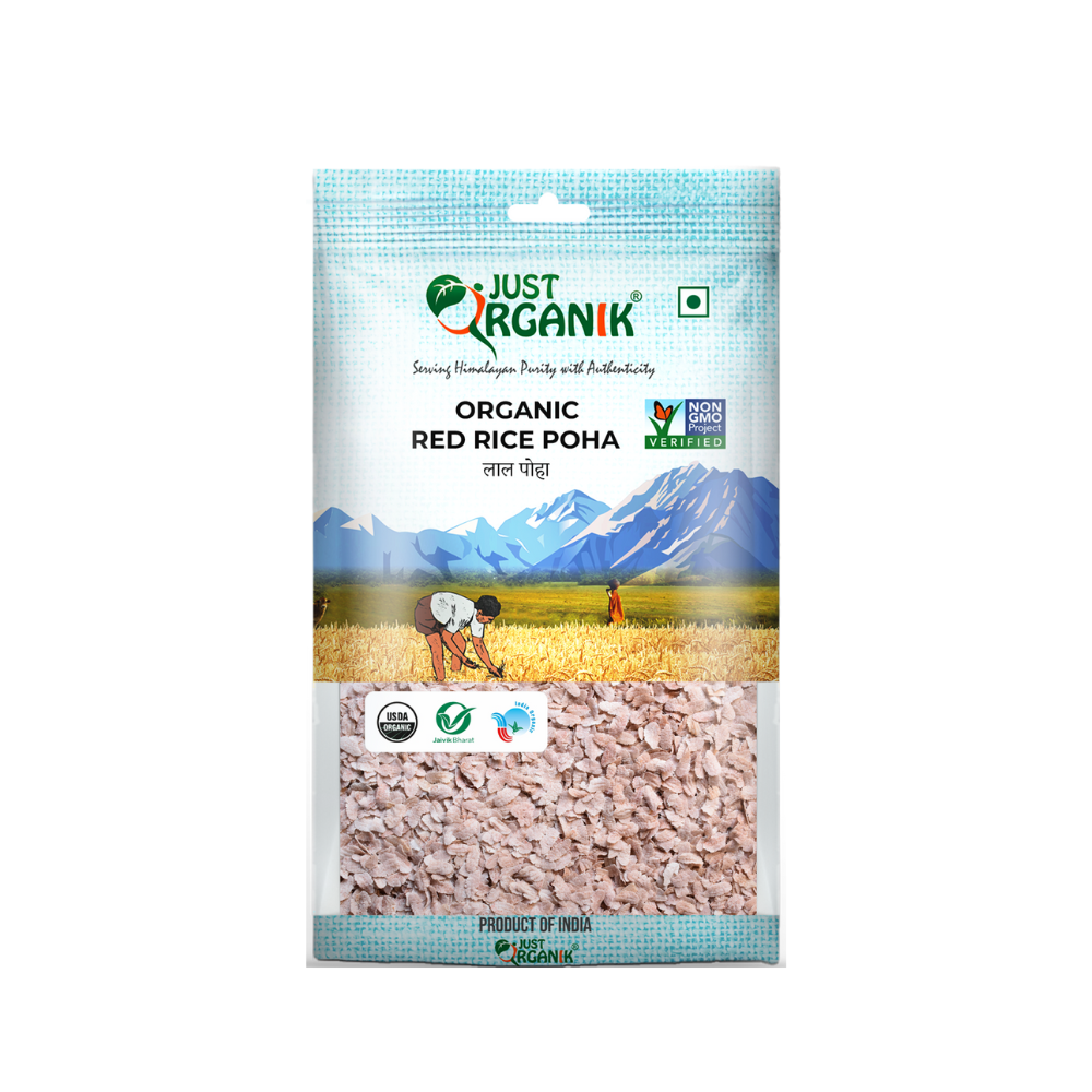 Just Organik Organic Red Poha (908g 2Lb)
