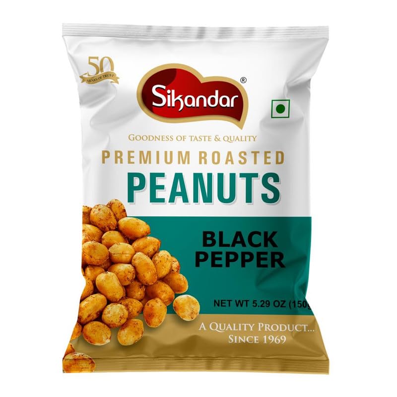 Sikandar Premium Roasted Black Pepper Peanuts (150g 5.2oz)
