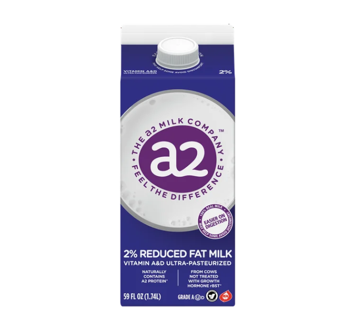 A2 Milk Ultra-Pasteurized 2% Reduced Fat Milk (59 fl oz  1.74L)