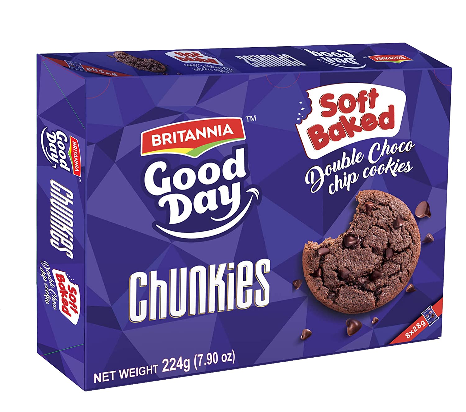 Britannia Good Day Chunkies Double Choco Chip Cookies (224g  7.90Oz)