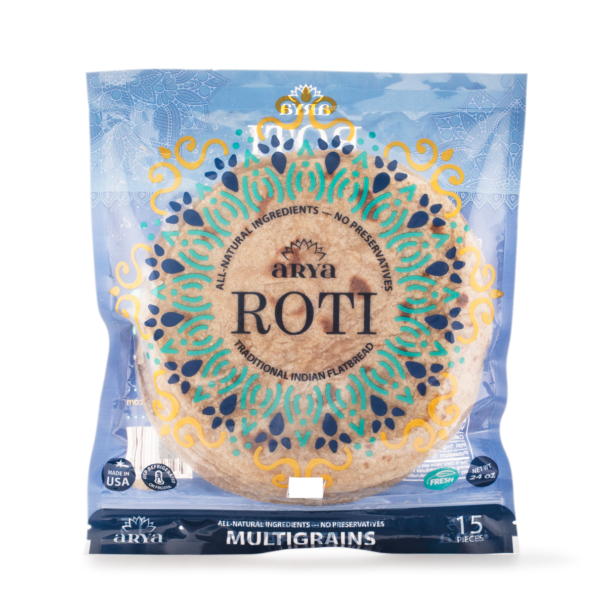 Arya Multigrain Roti (15 Pcs  24oz)
