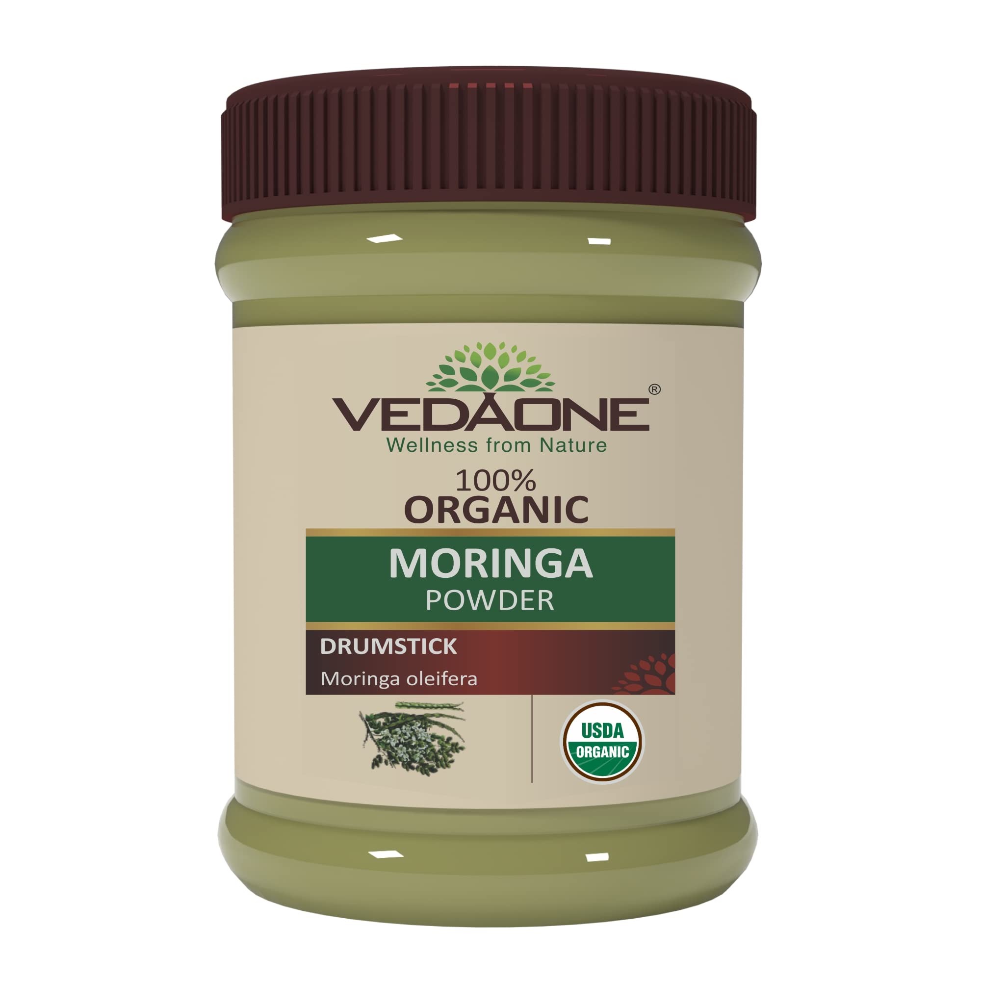 Vedaone Organic Moringa Powder (100g  3.53Oz)