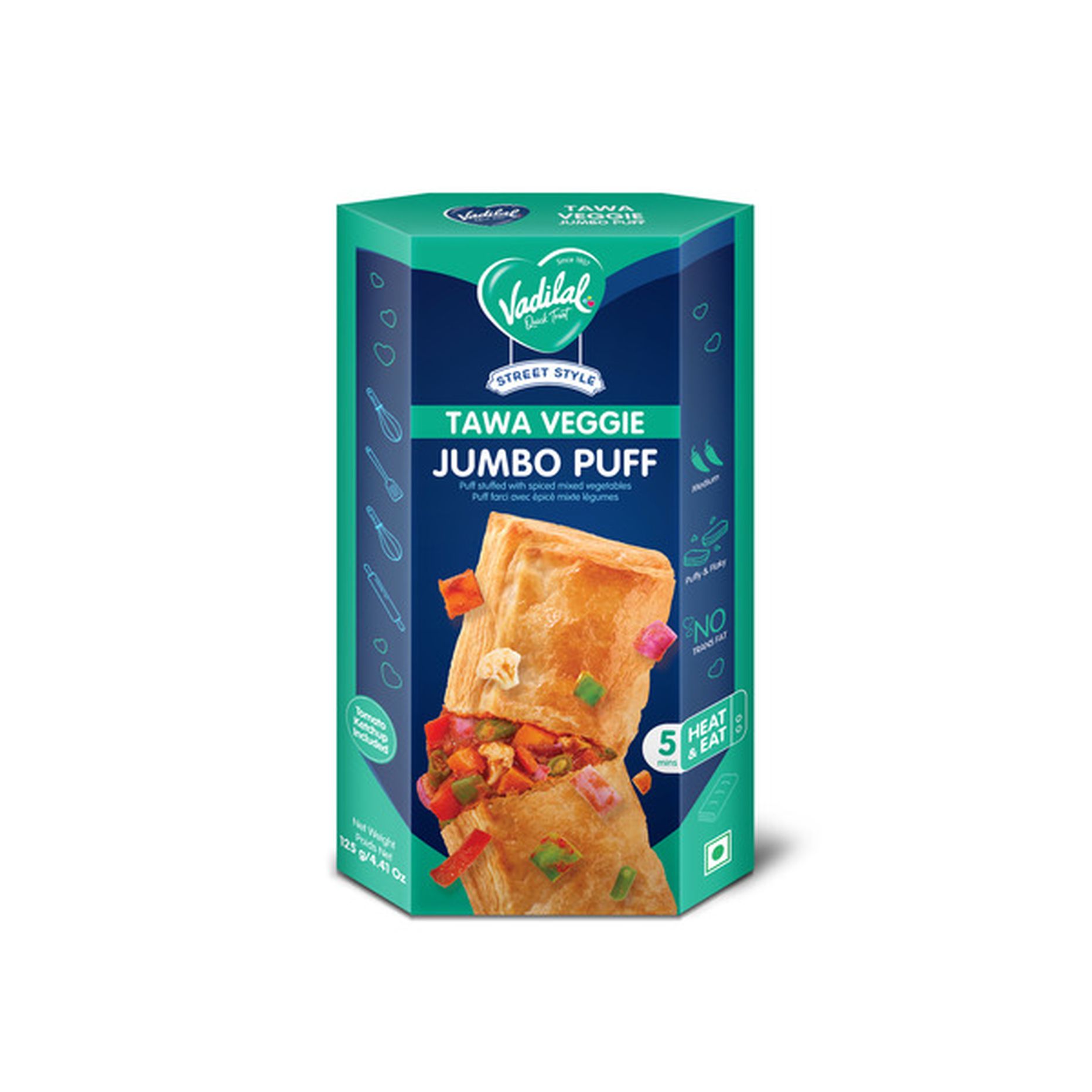 Vadial Tawa Veggie Puff (125g  4.41Oz)