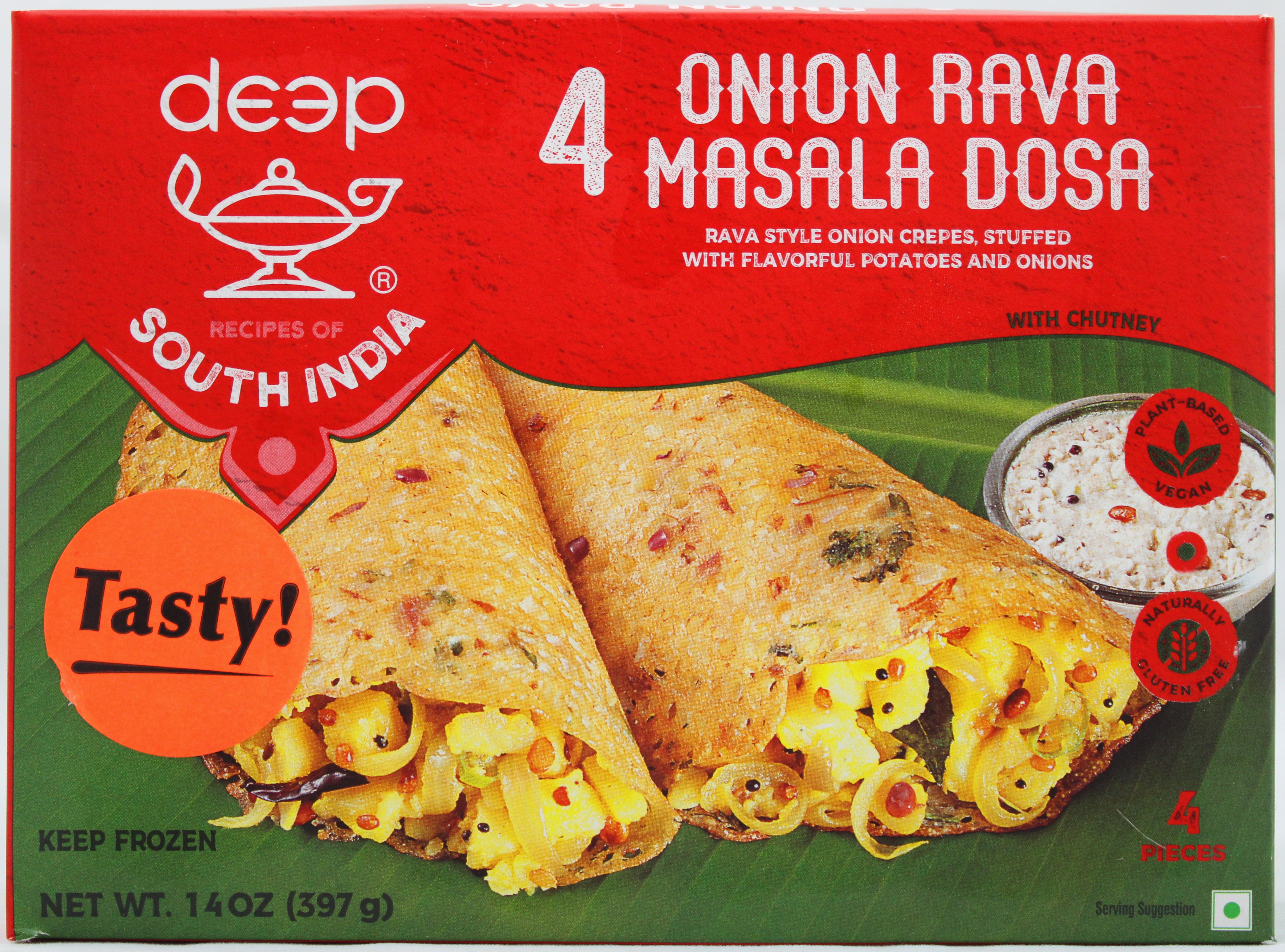 Deep Onion Rava Masala Dosa  4 Pieces (400g  14Oz)