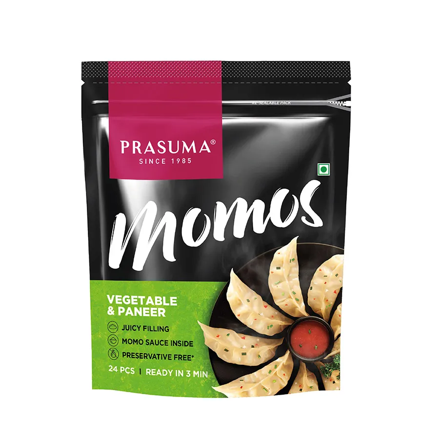 Prasuma Paneer & Veg Momos/ Dumplings (15pcs 400g)