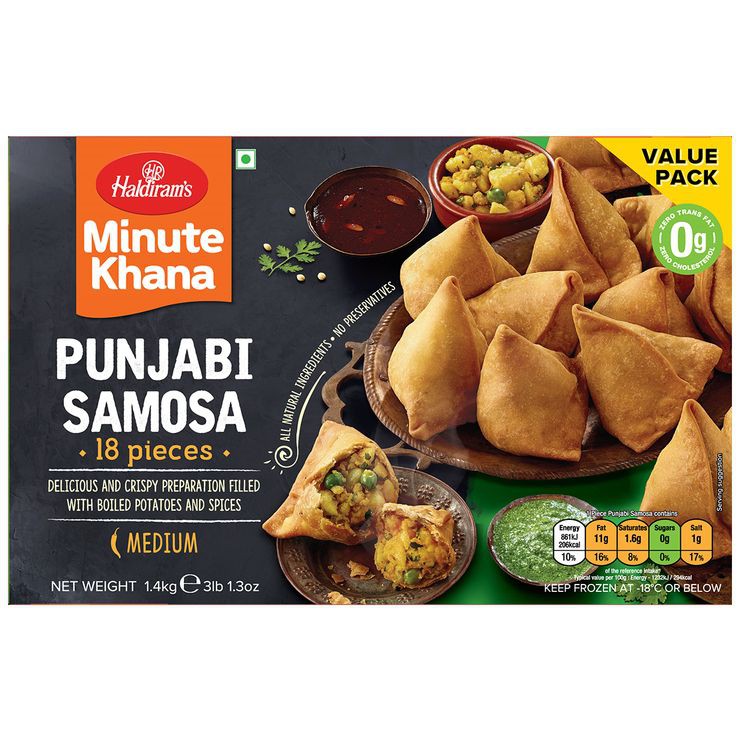 Haldirams Punjabi Samosa 20 Pieces (1.4Kg  1.3Oz)