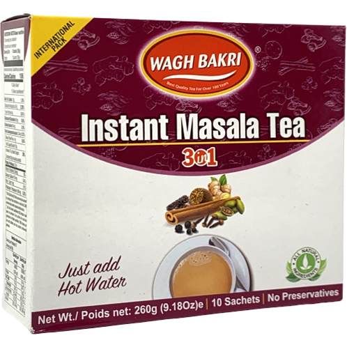 Wagh Bakri Instant Masala Tea  10 Sachets (Sweetened) (260g  9.18Oz)