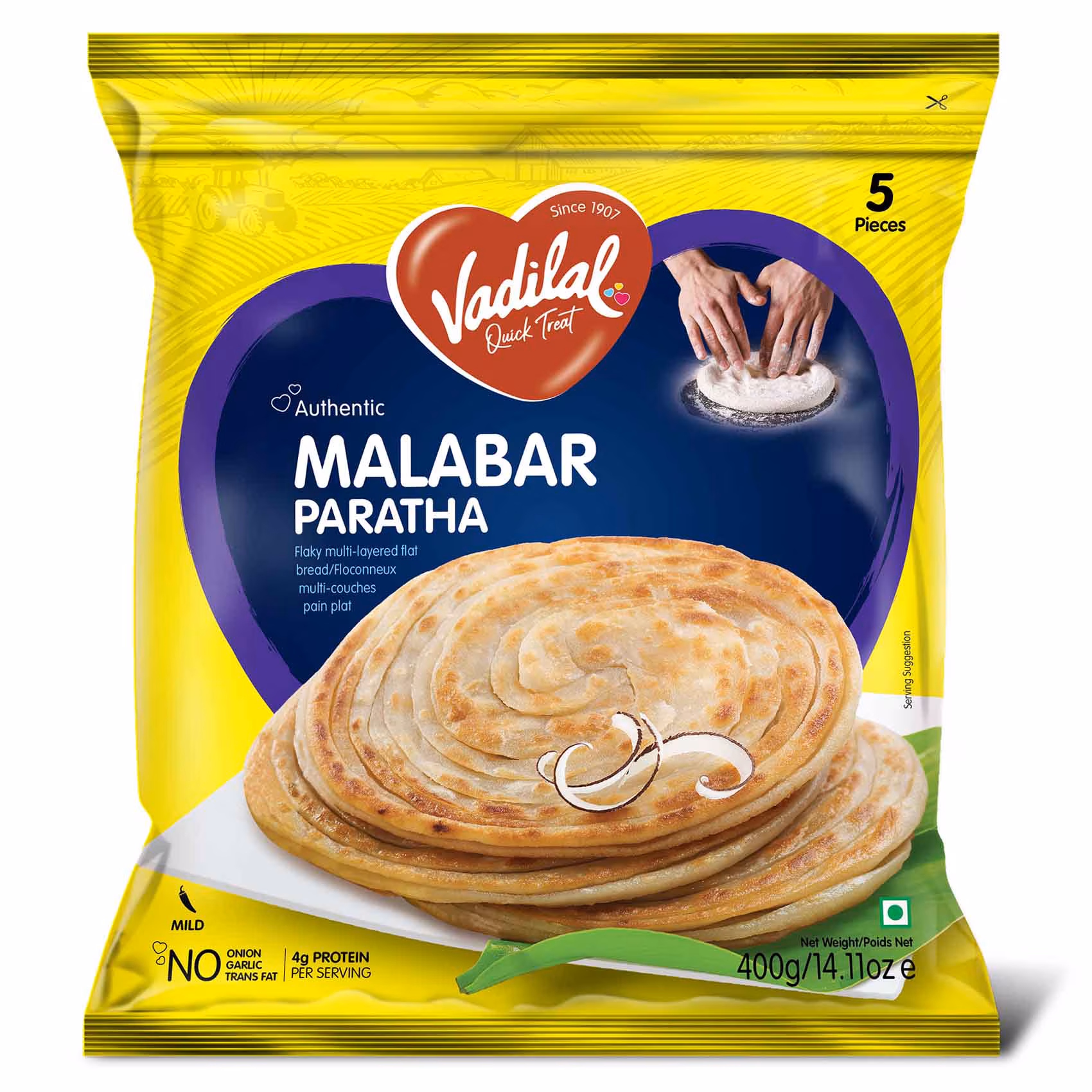 Vadilal Malabar Paratha  5 Pcs (400g  14Oz)