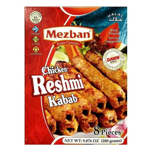 Mezban Chicken Reshmi Kabab 8 Pieces (280g, 9.88oz)