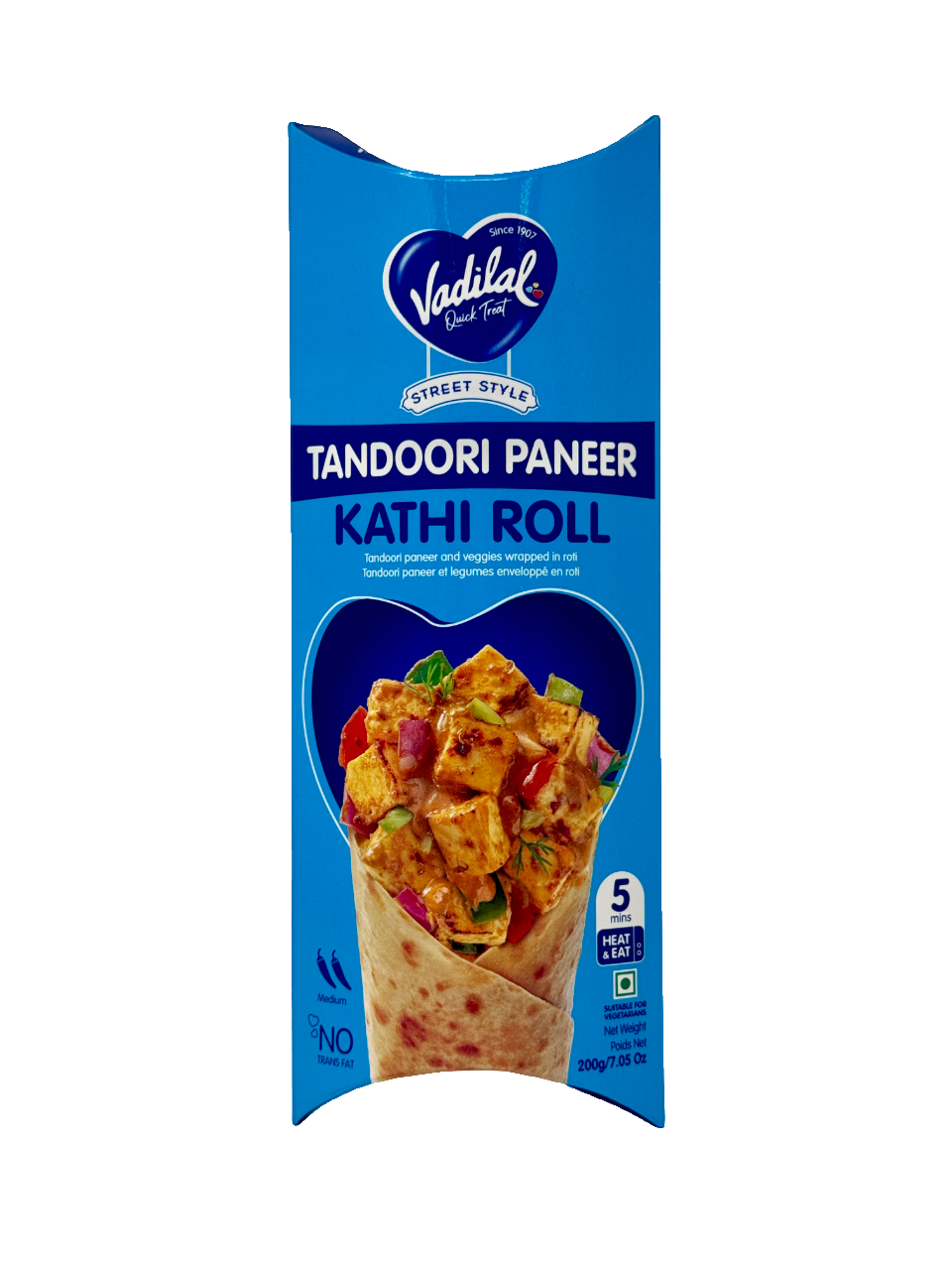 Vadilal Tandoori Paneer Kathi Roll (200g 7.05Oz)