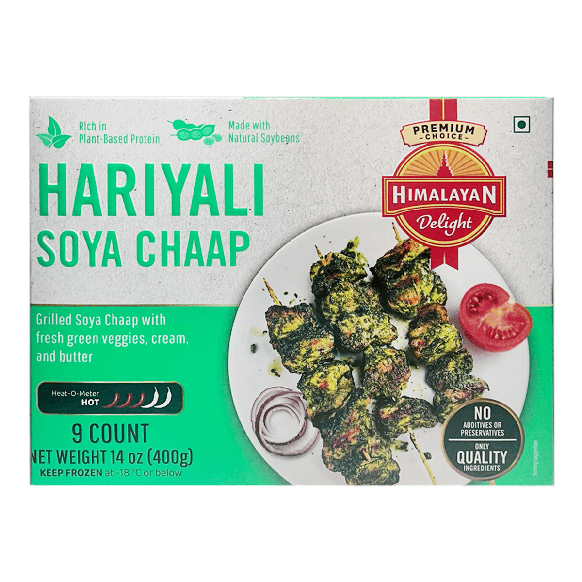 Himalayan Delight Hariyali Soya Chaap (400g, 14oz)