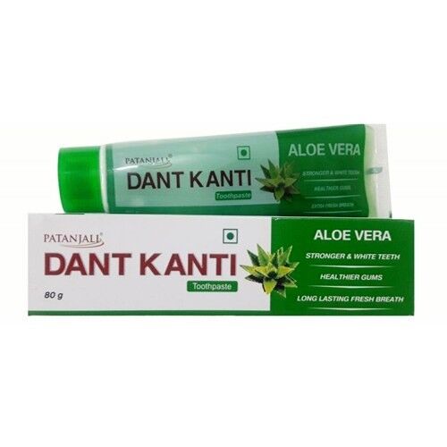 Patanjali Dant Kanti Aloevera With Mint And Clove Toothpaste (80g)