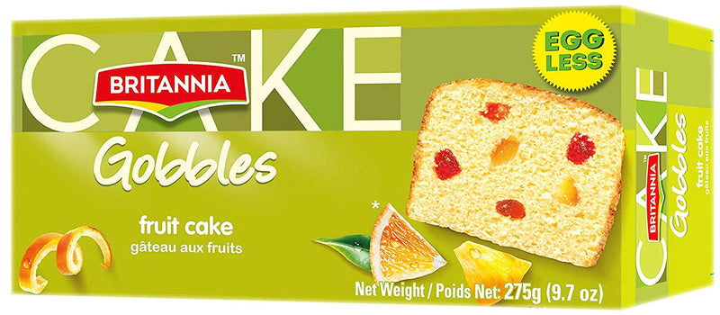 Britannia Gobbles Eggless Fruit Cake (275g  9.7Oz)