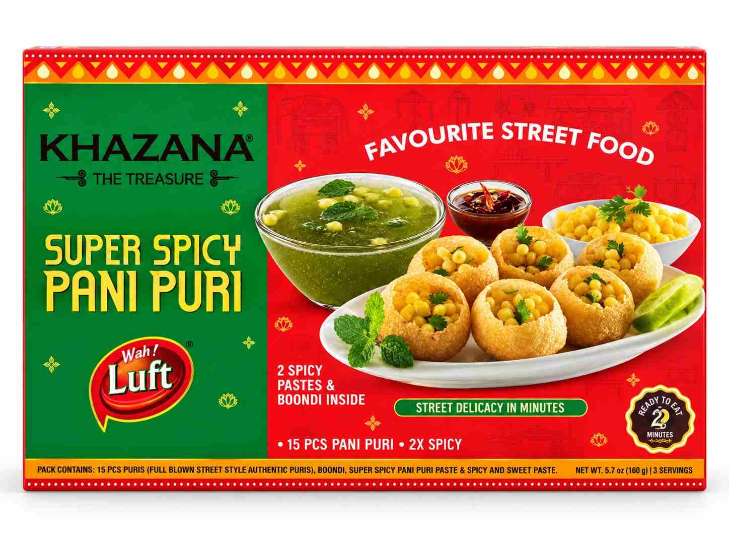 Khazana Spicy Pani Puri Kit (190g)