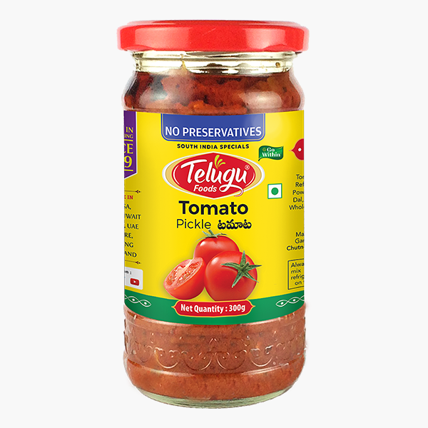Telugu Tomato Pickle With Garlic (300G  10.58Oz)