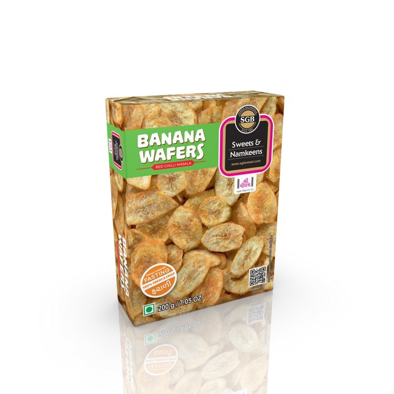 SGB Banana Wafers Red Chilli Masala (200g  7.05oz)
