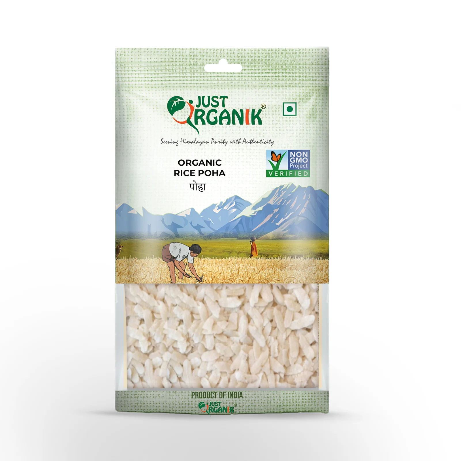 Just Organik Organic Rice Poha (908g  2lb)
