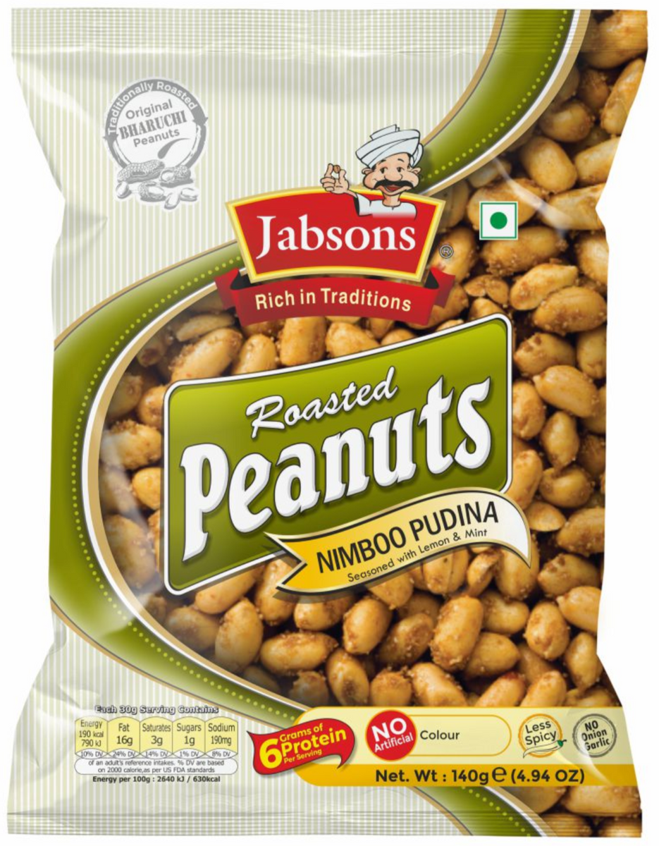 Jabsons Roasted Peanuts Nimboo Masala (140g  4.94oz)