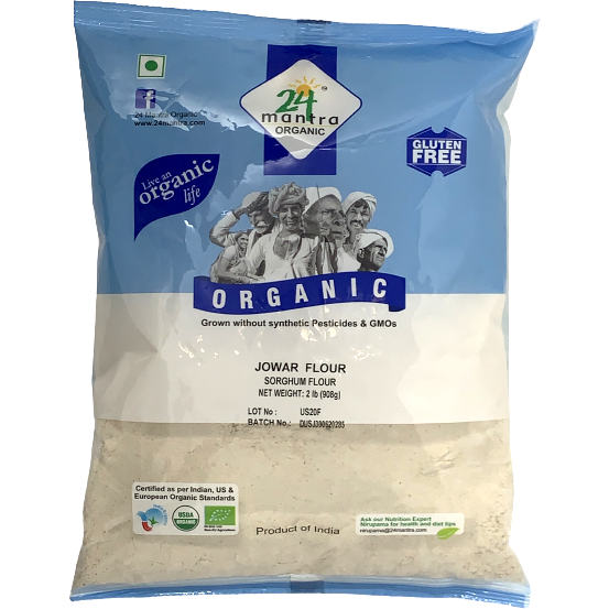 24 Mantra Organic Jowar Flour (908g  2Lb)