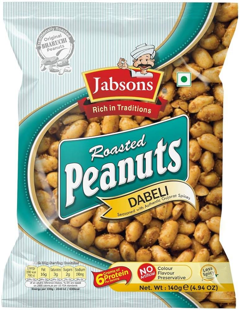 Jabsons Roasted Peanuts Dabeli (140g  4.94oz)