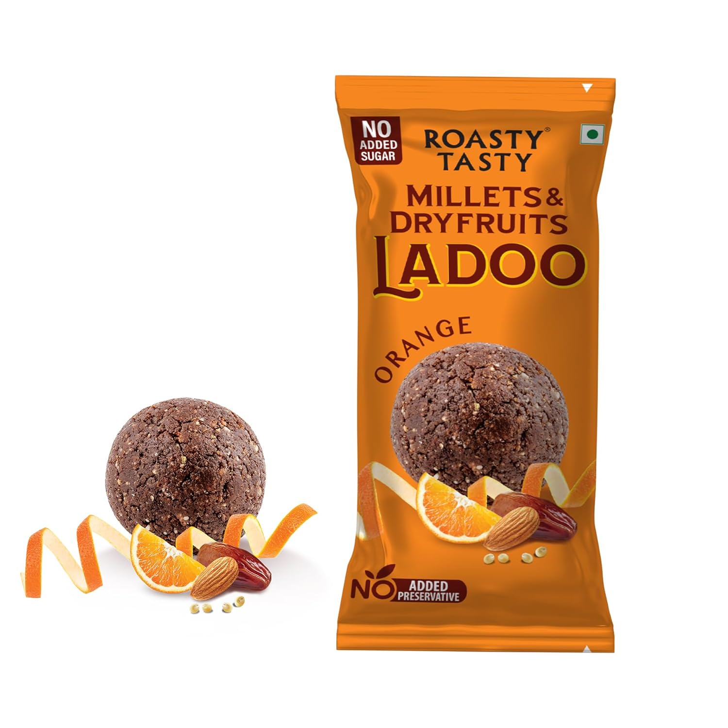 Roasty Tasty Orange Ladoo (120g 4.2oz)