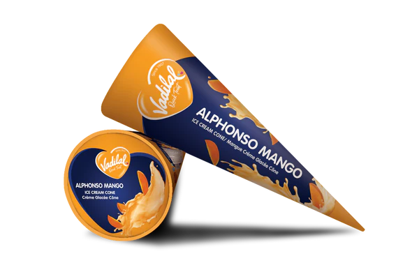 Vadilal Alphonso Mango Ice Cream Cone (110ml)