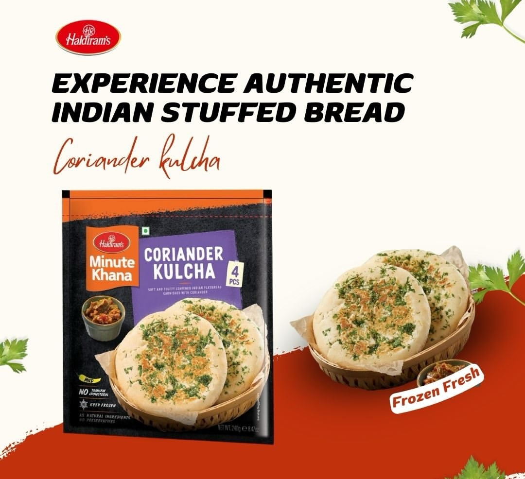 Haldiram's Coriander Kulcha 4pcs (240g 8.4oz)