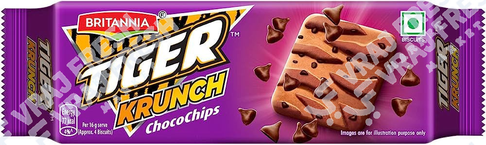 Britannia Tiger Krunch Chocochips Cookies (64g  2.3Oz)