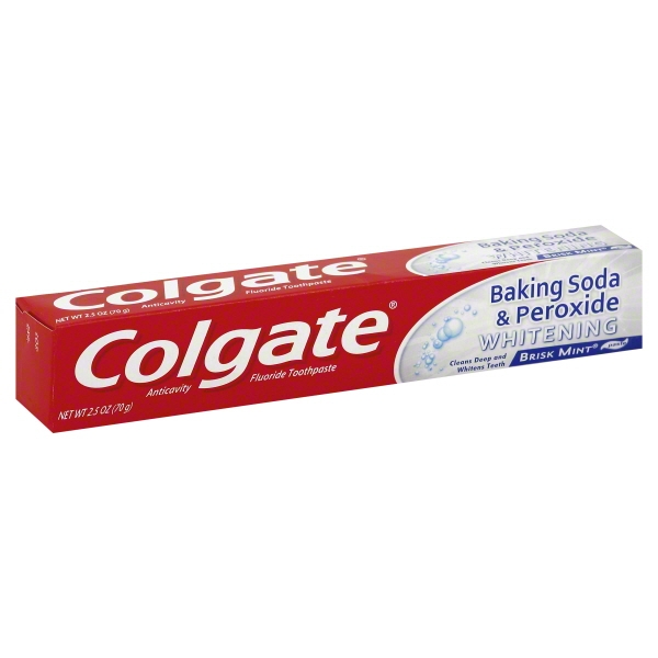 Colgate Baking Soda & Peroxide Whitening (Brisk Mint) Toothpaste (70g  2.5Oz)