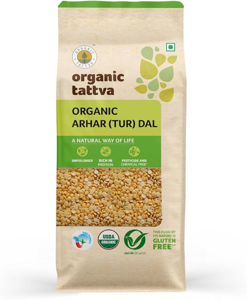Organic Tattva Arhar Toor Dal (1.8kg 4lb)
