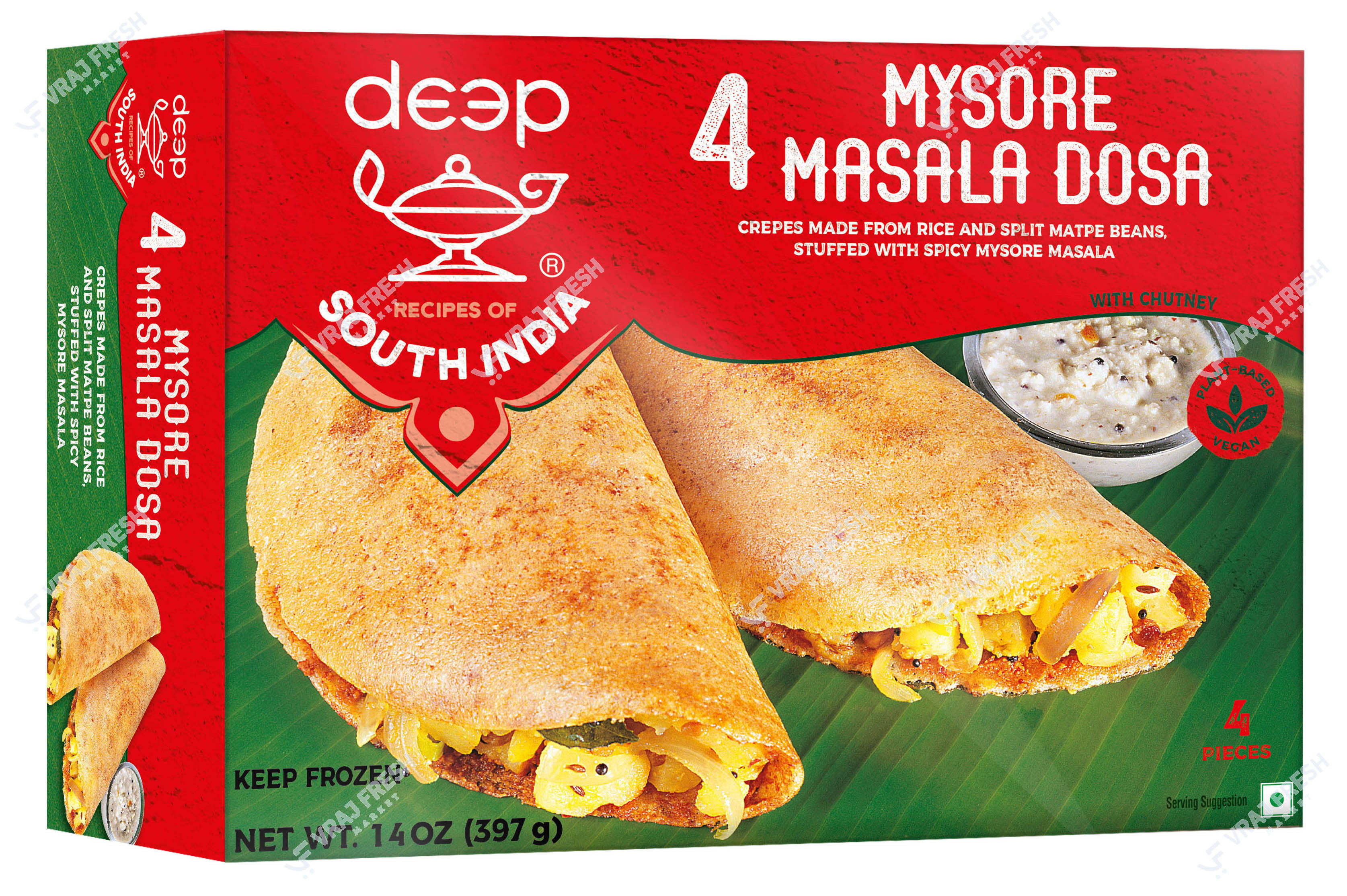Deep Mysore Masala Dosa  4 Pieces (400g  14Oz)