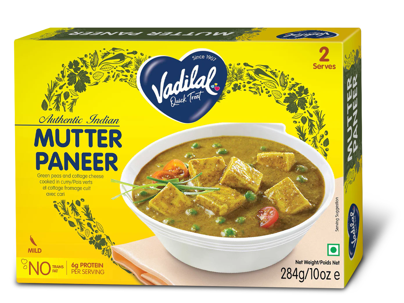 Vadilal Mutter Paneer (284g  10Oz)