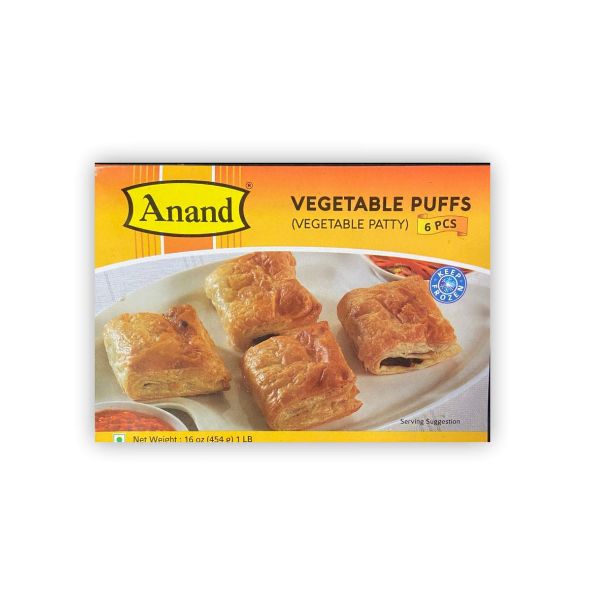 Anand Vegetable Puffs 6 Pcs (454g  16Oz)