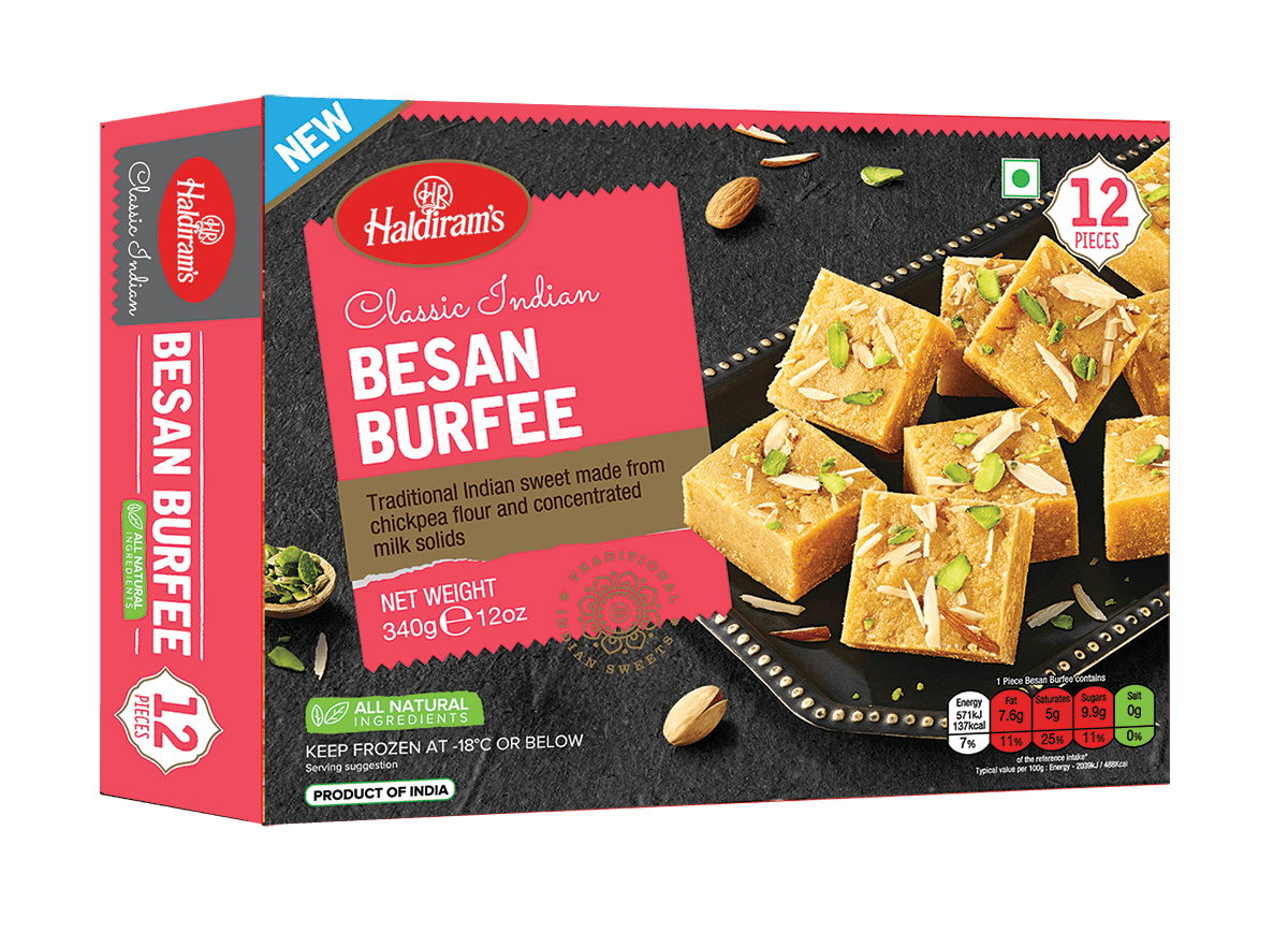 Haldiram Besan Burfi  12 Pcs (340g  12Oz)