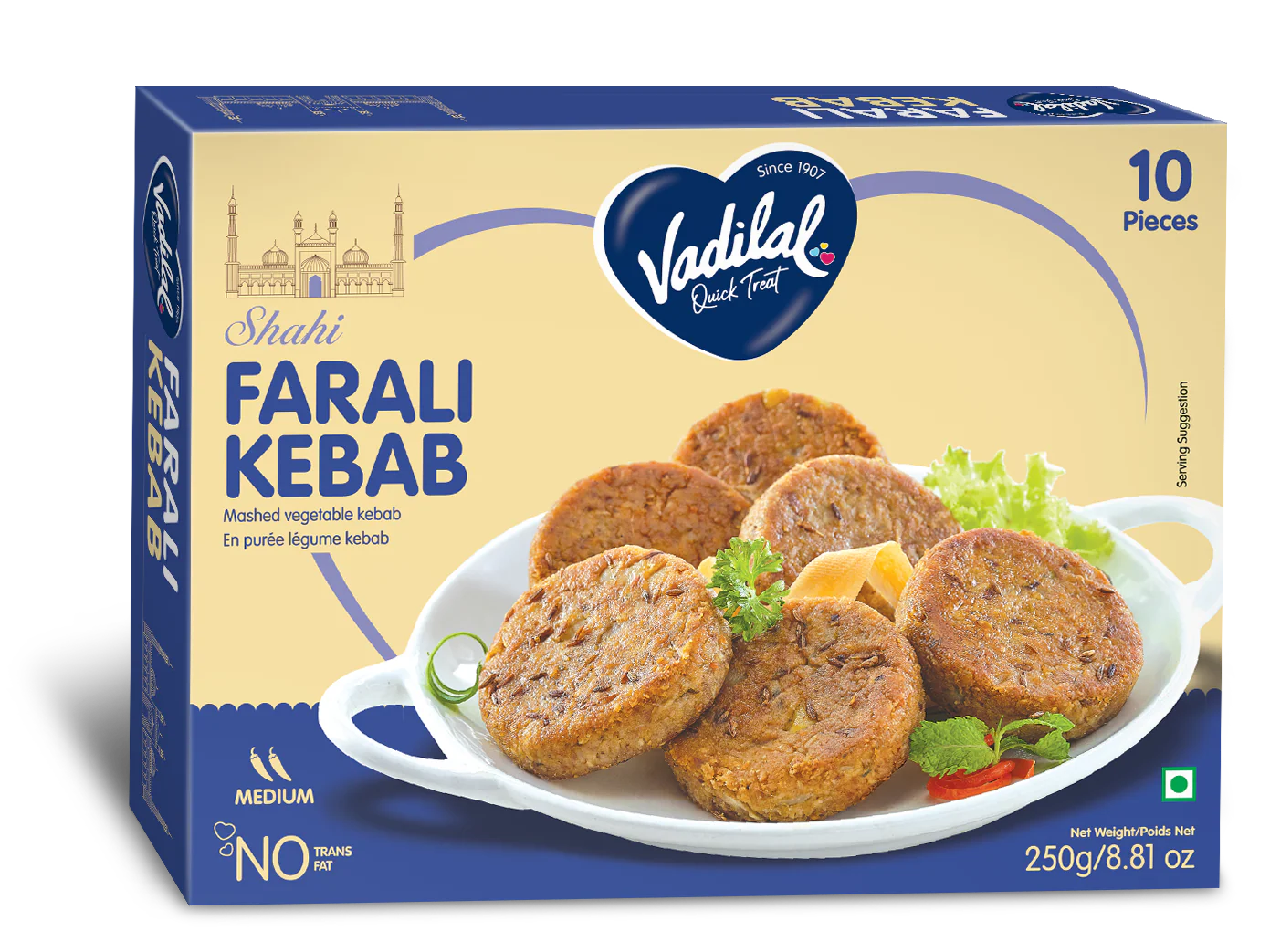 Vadilal Farali Kebab 10pcs (250g 8.8oz)