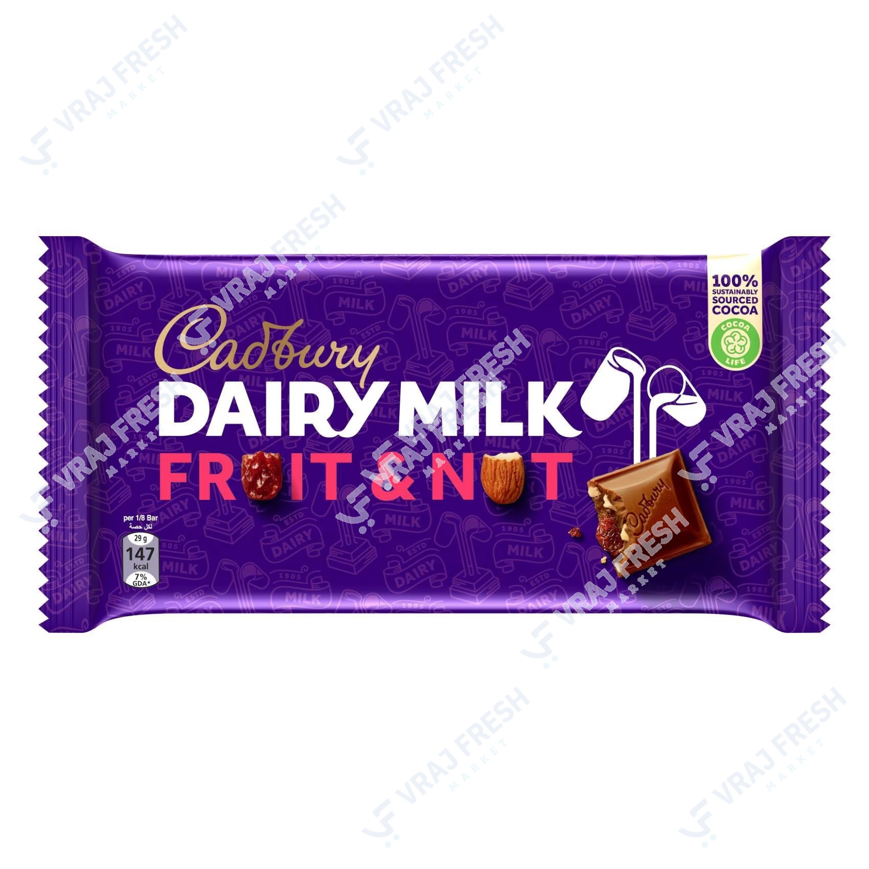 Cadbury Dairy Milk Fruit & Nuts (110g  3.8Oz)