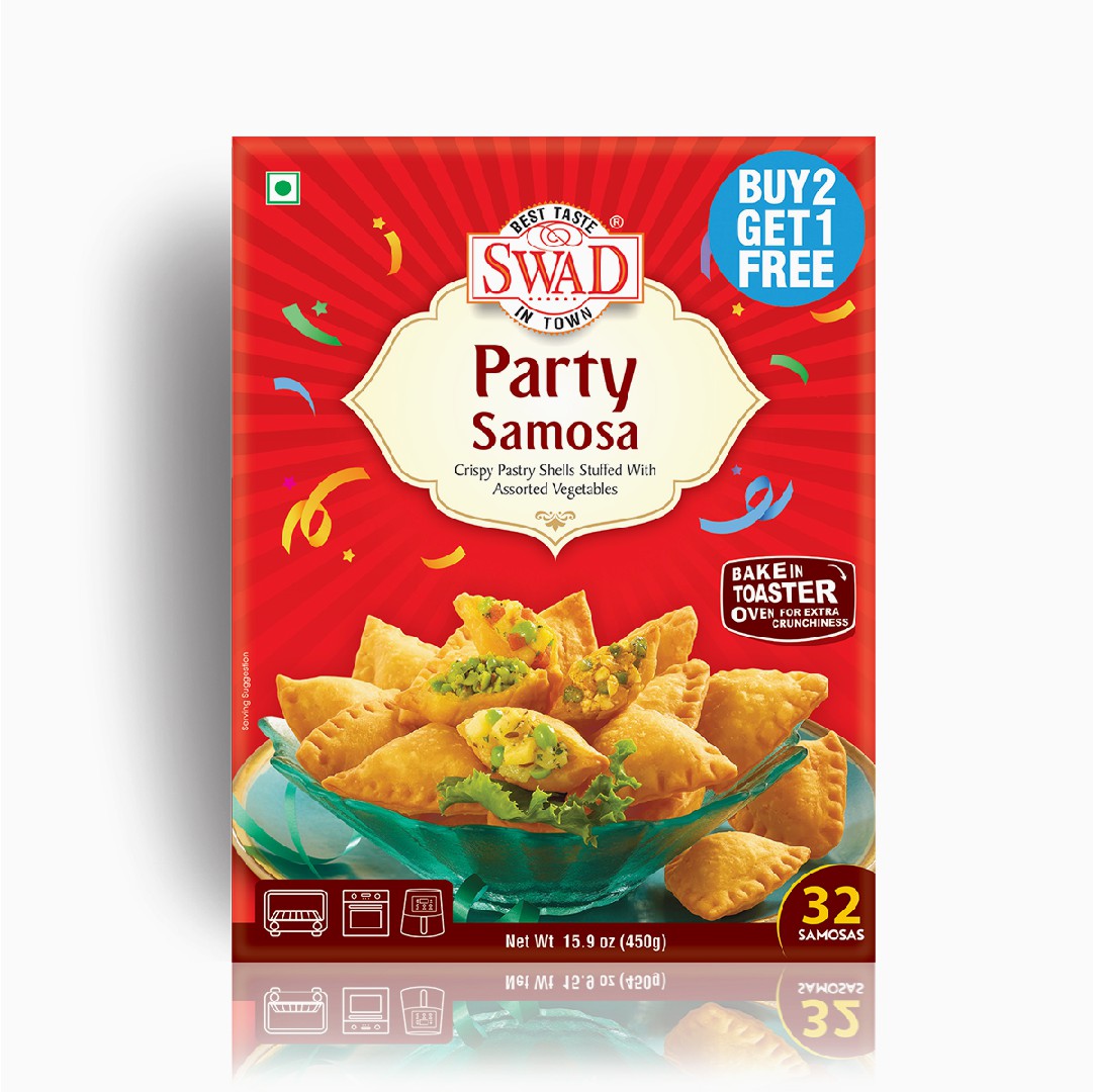 Swad Party Samosa  32 pcs (450g  15.9Oz)