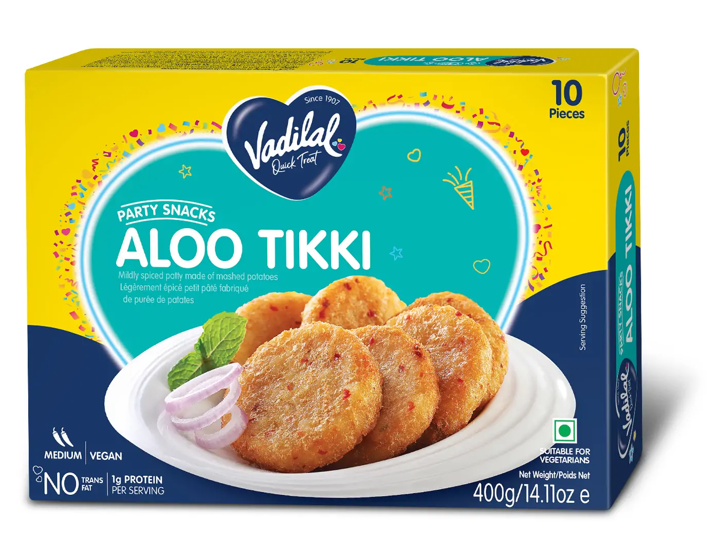 Vadilal Aloo Tikki  10 Pieces (400g  14Oz)