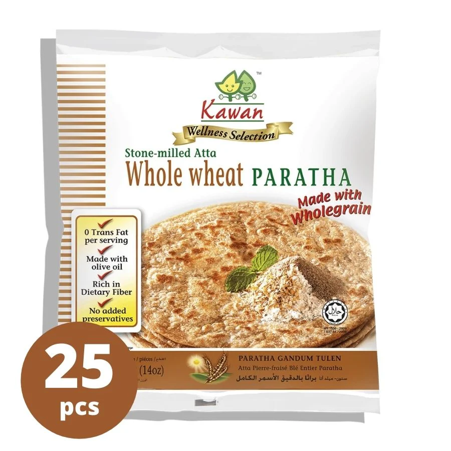 Kawan Whole Wheat Paratha  25 Pcs (2Kg  70.50Oz)